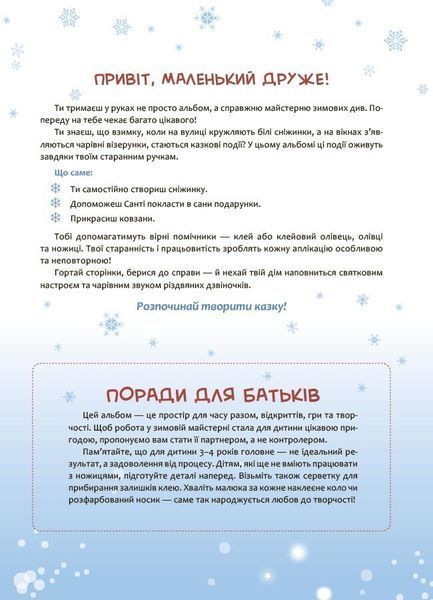 Activity book. Аплікації. Свято сніжинок