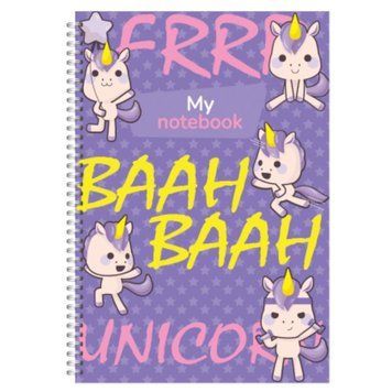 Блокнот А6/72 арк "Рюкзачок" /ППТ-1/ серія &laquo;CUTE CATS&raquo;, # спіраль збоку, тв. обкл., 60 г/м2, мікс (1/20)