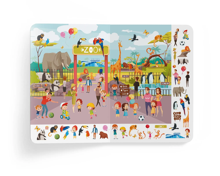 Книга-картонка Великий віммельбух - Зоопарк